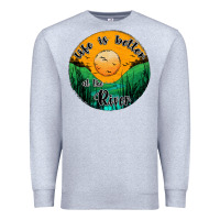 Heather Grey life is better at the river Premium Sweatshirt - JahusDesignShop