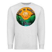 Oatmeal Heather life is better at the river Premium Sweatshirt - JahusDesignShop