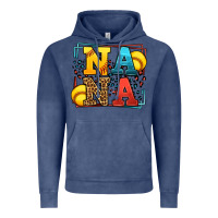 Vintage Denim Softball nana leopard frame Vintage Hoodie - LillyAllenDesigns