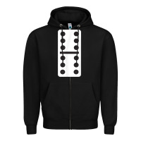 Double Six Dominoes Tshirt Halloween Costume 6 6 Domino Game T Shirt Zipper Hoodie | Teevron