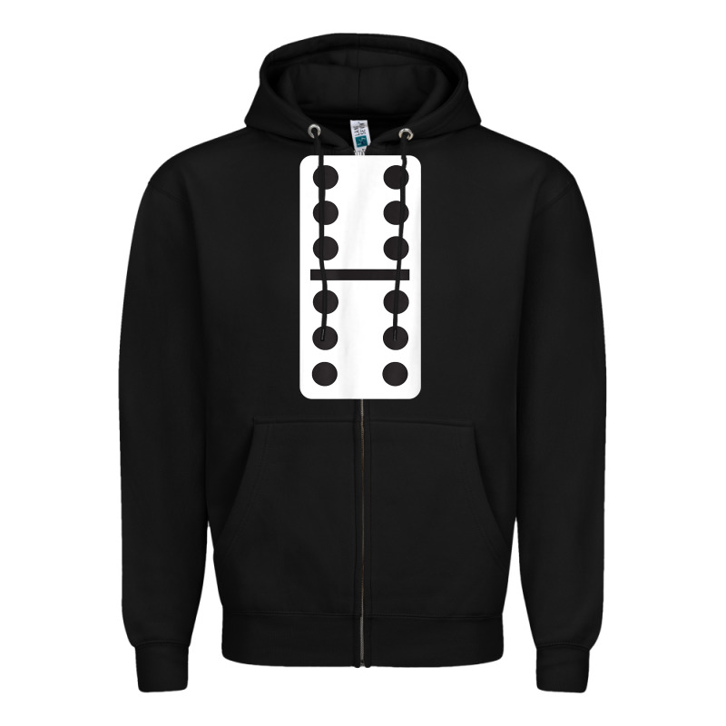 Double Six Dominoes Tshirt Halloween Costume 6 6 Domino Game T Shirt Zipper Hoodie by baoMotion | Teevron