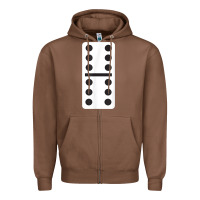 Chestnut double six dominoes tshirt halloween costume 6 6 domino game t shirt Zipper Hoodie - baoMotion