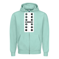 Seafoam double six dominoes tshirt halloween costume 6 6 domino game t shirt Zipper Hoodie - baoMotion