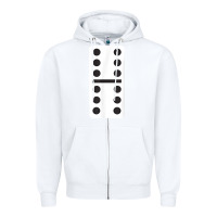 White double six dominoes tshirt halloween costume 6 6 domino game t shirt Zipper Hoodie - baoMotion