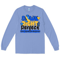 Colony Blue down right perfect down syndrome awareness Long Sleeve Tee - CowhideDigitalArt