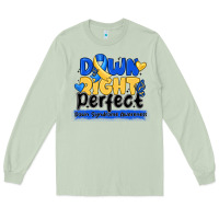 Matcha down right perfect down syndrome awareness Long Sleeve Tee - CowhideDigitalArt