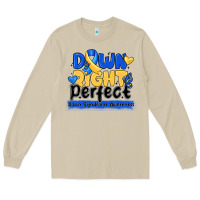Mushroom down right perfect down syndrome awareness Long Sleeve Tee - CowhideDigitalArt
