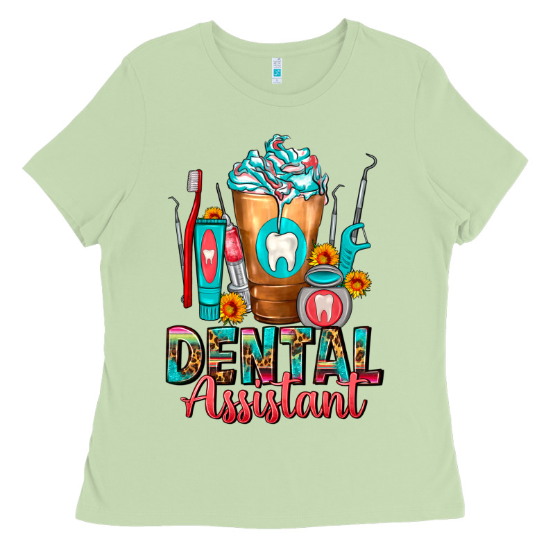 Dental Assistant Dentist Frappe Ladies Tee by FaDigitalArtStudio | Teevron