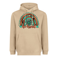 Mushroom be kind western turquoise rainbow Heavyweight Hoodie - JahusDesignShop