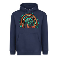 Navy be kind western turquoise rainbow Heavyweight Hoodie - JahusDesignShop