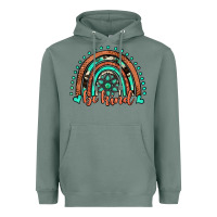 Sage be kind western turquoise rainbow Heavyweight Hoodie - JahusDesignShop