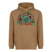 Toasted Coconut be kind western turquoise rainbow Heavyweight Hoodie - JahusDesignShop