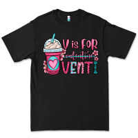 Black v is for valentine venti coffee cup Premium Tee - OliviaCreatesArt