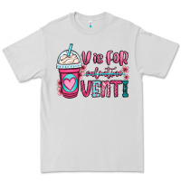 Dove Grey v is for valentine venti coffee cup Premium Tee - OliviaCreatesArt