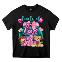 Black Loads of love truck Valentine's Day Heavy Core Tee - HowdyJamesFarm