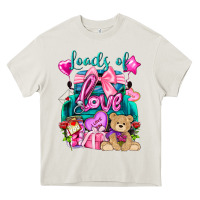 Cream Loads of love truck Valentine's Day Heavy Core Tee - HowdyJamesFarm