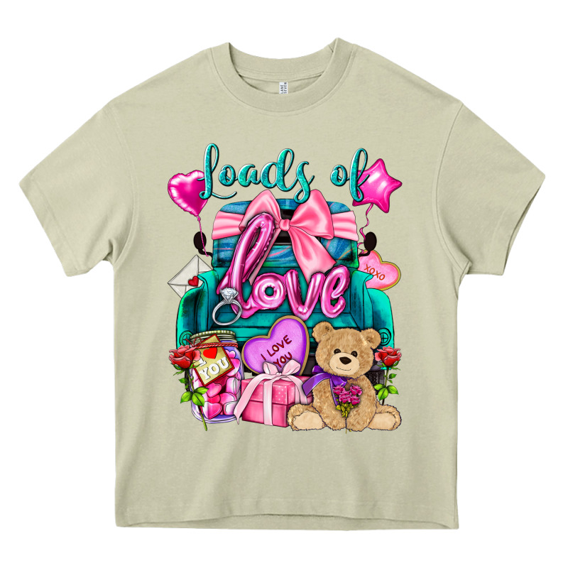 Loads Of Love Truck Valentine's Day Heavy Core Tee by HowdyJamesFarm | Teevron