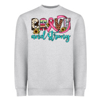 Heather Grey brave and strong Heavyweight Sweatshirt - JahusDesignShop