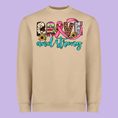 Brave And Strong Heavyweight Sweatshirt Designed By Jahusdesignshop