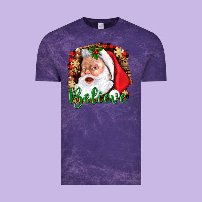 Believe And Santa Vintage Tee Designed By Bundleandbundleshop