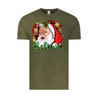 Vintage Olive Believe And Santa Vintage Tee - BundleAndBundleShop