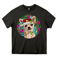 Asphalt Christmas Chihuahua Heavy Core Tee - RanaPortraitStore