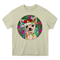 Mossy Christmas Chihuahua Heavy Core Tee - RanaPortraitStore