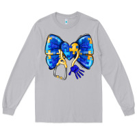 Moon Dust Down Syndrome Ribbon Long Sleeve Tee - CowhideDigitalArt