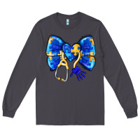 Smoke Down Syndrome Ribbon Long Sleeve Tee - CowhideDigitalArt