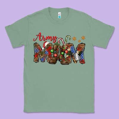 Christmas Army Mom Mother's Day Classic Tee Designed By Howdyjamesfarm