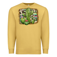 Antique Gold serape cowhide cactus Premium Sweatshirt - JahusDesignShop