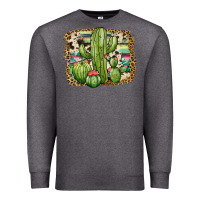 Charcoal Heather serape cowhide cactus Premium Sweatshirt - JahusDesignShop
