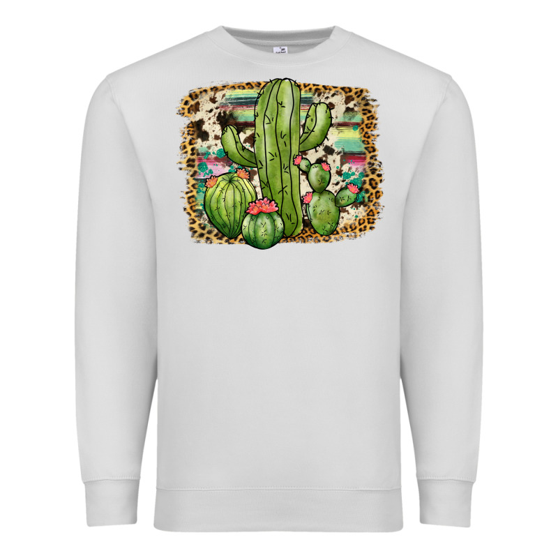 Serape Cowhide Cactus Premium Sweatshirt by JahusDesignShop | Teevron