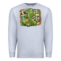 Heather Grey serape cowhide cactus Premium Sweatshirt - JahusDesignShop