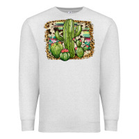 Oatmeal Heather serape cowhide cactus Premium Sweatshirt - JahusDesignShop
