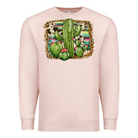 Pale Pink serape cowhide cactus Premium Sweatshirt - JahusDesignShop