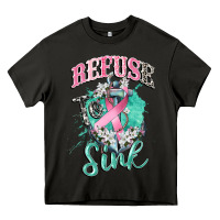 Asphalt refuse to sink cancer Heavy Core Tee - CowGirlArtShop