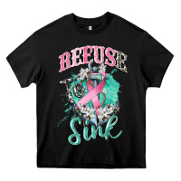 Black refuse to sink cancer Heavy Core Tee - CowGirlArtShop