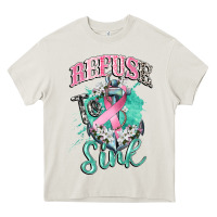 Cream refuse to sink cancer Heavy Core Tee - CowGirlArtShop