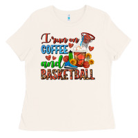 I Run On Coffee And Basketball Frappe Ladies Tee | Teevron