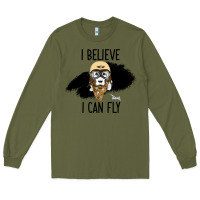 Army Green I Beleive I Can Fly, Dog, Long Sleeve Tee - Bettercallsaul