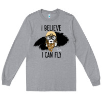 Heather Grey I Beleive I Can Fly, Dog, Long Sleeve Tee - Bettercallsaul