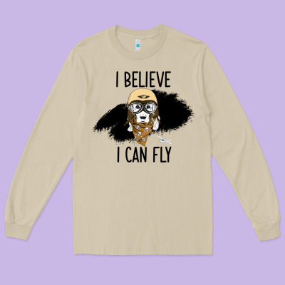 I Beleive I Can Fly, Dog, Long Sleeve Tee Designed By Bettercallsaul