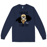 Navy I Beleive I Can Fly, Dog, Long Sleeve Tee - Bettercallsaul