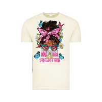 Mom Is A Fighter And Afro Messy Bun Mom Vintage Tee | Teevron
