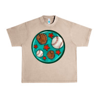 French Oak baseball with sunflower round earrings Urban Heavy Tee - BundleAndBundleShop