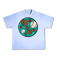 Grape Ice baseball with sunflower round earrings Urban Heavy Tee - BundleAndBundleShop