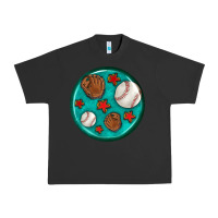 Pigment Black baseball with sunflower round earrings Urban Heavy Tee - BundleAndBundleShop