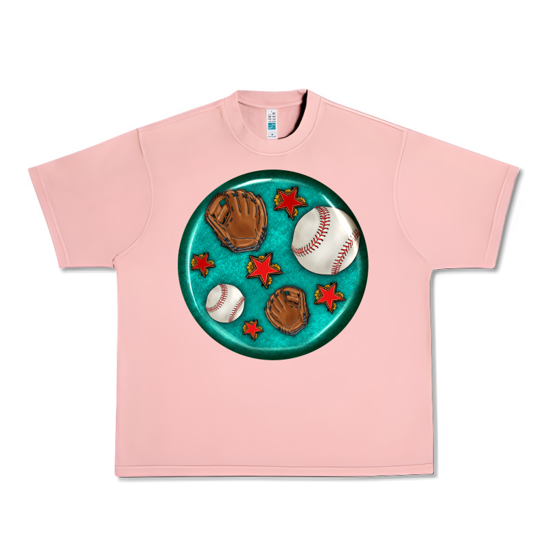 Baseball With Sunflower Round Earrings Urban Heavy Tee by BundleAndBundleShop | Teevron