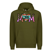 Army Green girl mom Premium Hoodie - CowhideDigitalArt